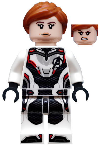 Минифигурка Lego Black Widow - White Jumpsuit, Dark Orange Ponytail sh571 U